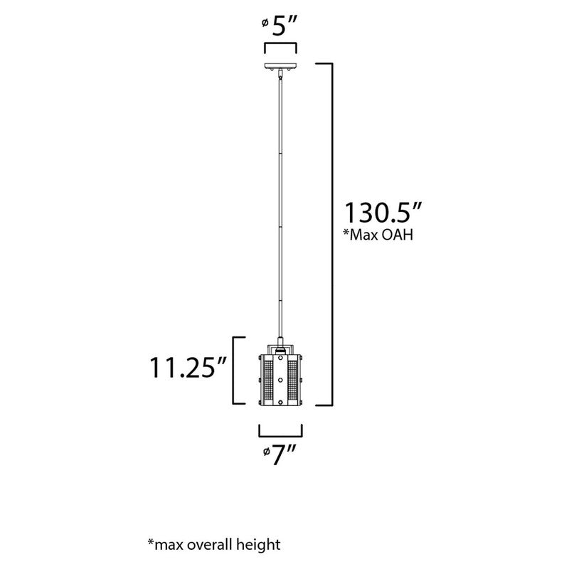 Maxim 25261BWWZ - Outland 1 Light 11" Pendant