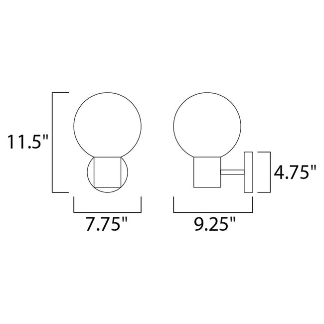 Maxim 26030SWSBRBK - Vesper 1 Light 12" Wall Sconce