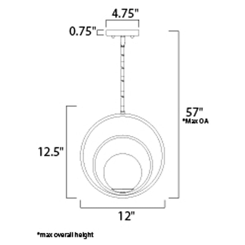 Maxim 26052SWSBR - Coronet 1 Light 13" Pendant