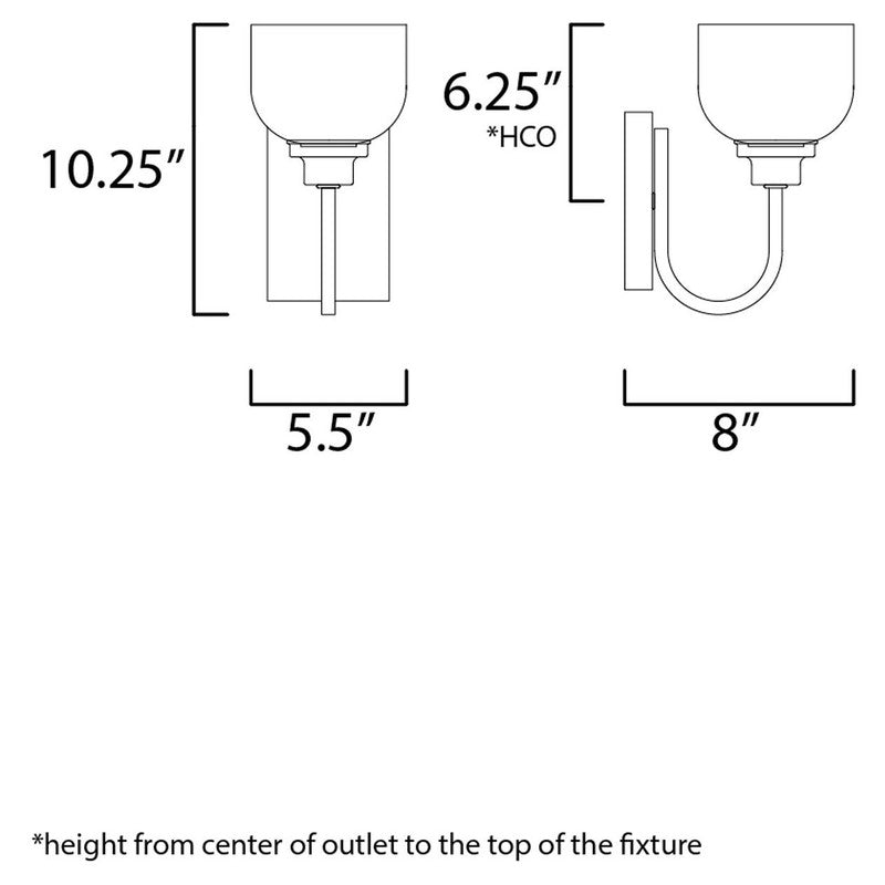 Maxim 26061WTPC - Swale 1 Light 10" Vanity Light