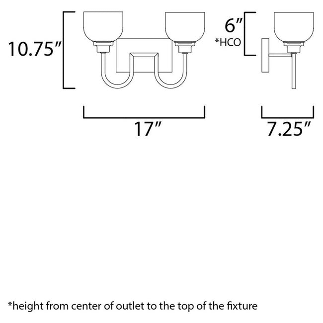 Maxim 26062WTPC - Swale 2 Light 17" Vanity Light