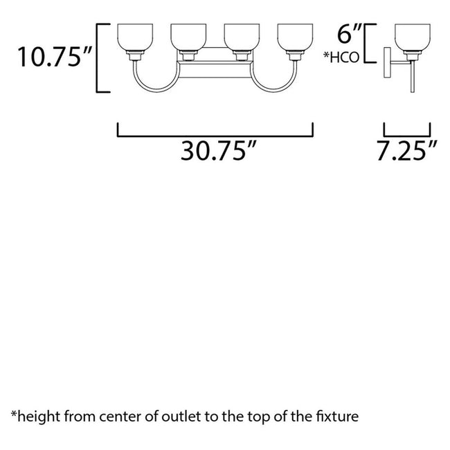 Maxim 26064WTPC - Swale 4 Light 31" Vanity Light