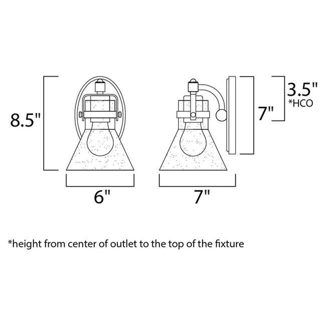 Maxim 26111 - Seafarer 1 Light 9" Vanity Light