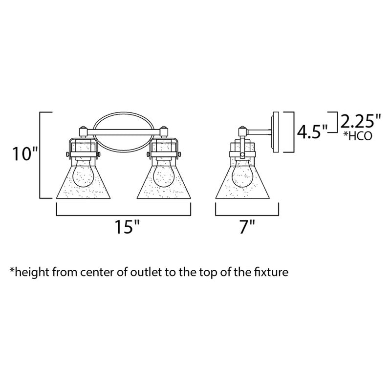 Maxim 26112 - Seafarer 2 Light 15" Vanity Light