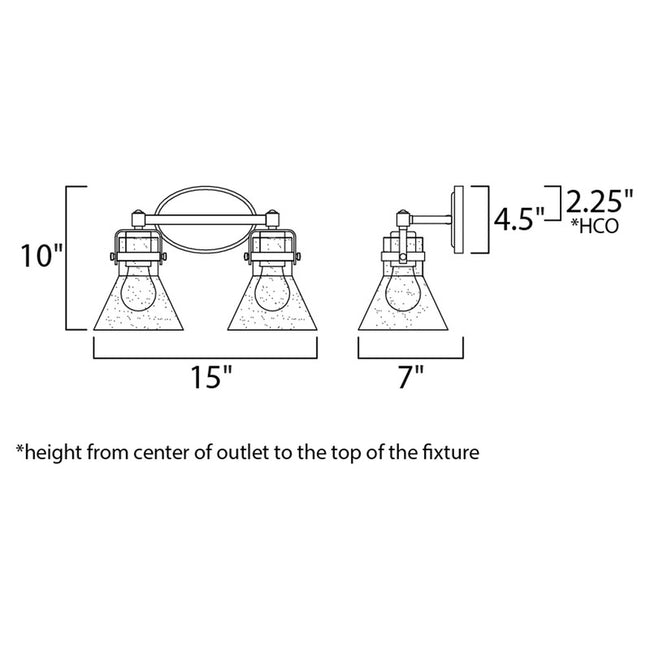 Maxim 26112 - Seafarer 2 Light 15" Vanity Light