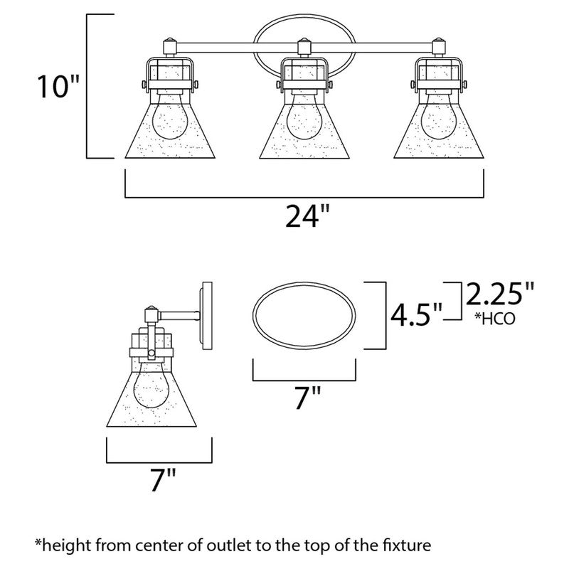 Maxim 26113 - Seafarer 3 Light 24" Vanity Light