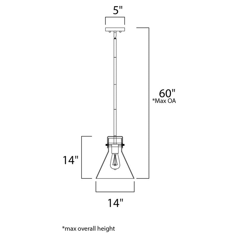 Maxim 26119CDOI - Seafarer 1 Light 60" Pendant