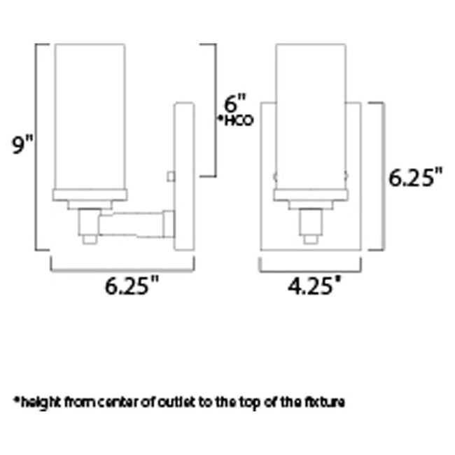 Maxim 26321CLFTOI - Crescendo 1 Light 9" Wall Sconce