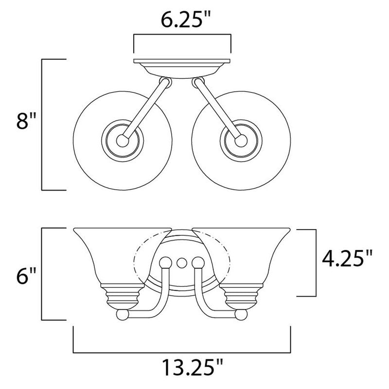 Maxim 2687 - Malaga 2 Light 13" Vanity Light