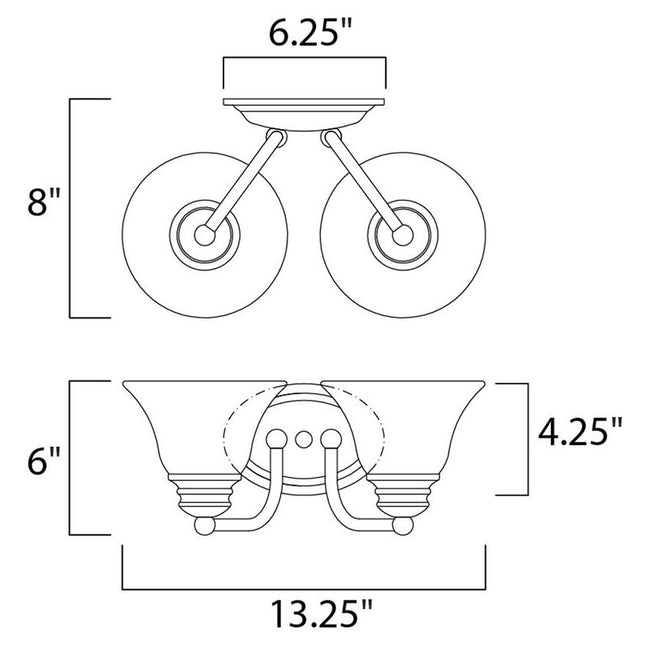 Maxim 2687 - Malaga 2 Light 13" Vanity Light