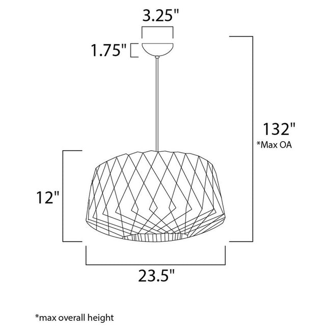 Maxim 27535UD - Horgen 1 Light 24" Pendant