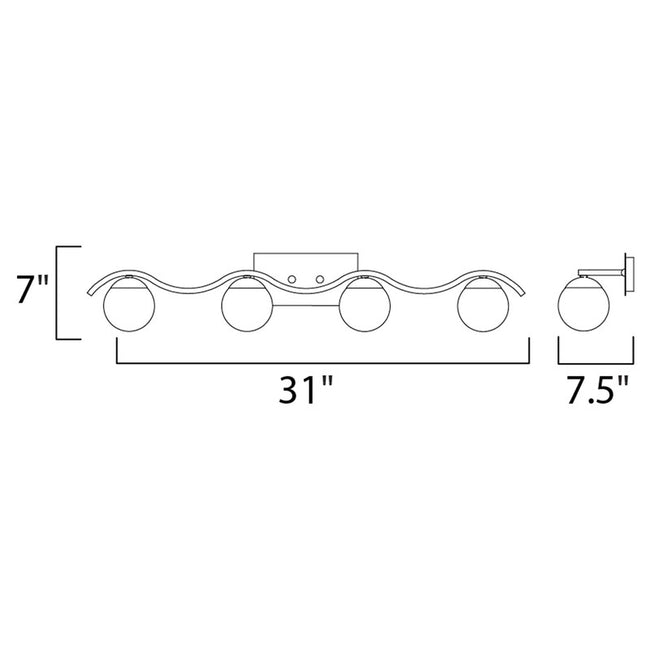 Maxim 27554WTPC - Motion 4 Light 43" Vanity Light