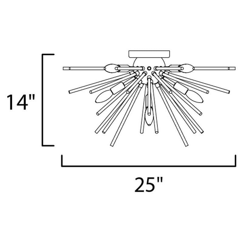 Maxim 28660CLPC - Polaris 8 Light 25" Flush Mount