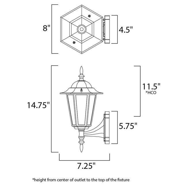 Maxim 3000CLBK - Builder Cast 1 Light 17" Wall Sconce