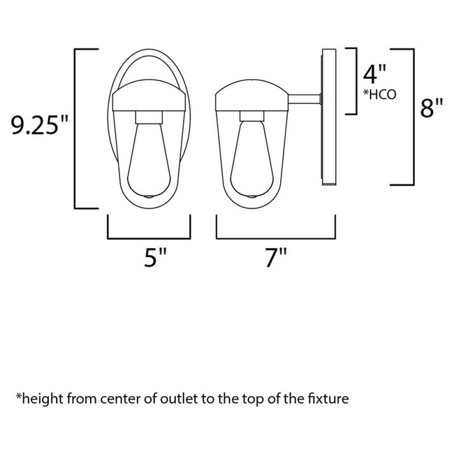 Maxim 30011CDAPBK - Lido 1 Light 9" Wall Sconce