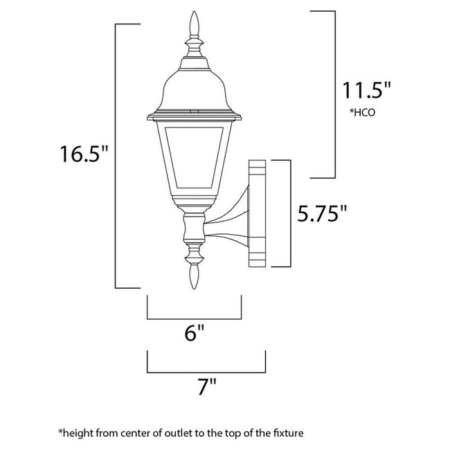Maxim 3005CLBK - Builder Cast 1 Light 17" Wall Sconce