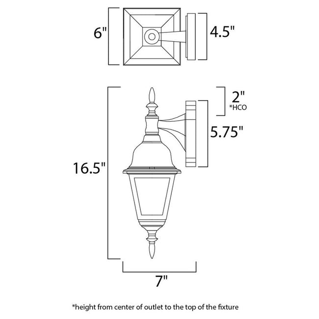 Maxim 3007CLBK - Builder Cast 1 Light 17" Wall Sconce