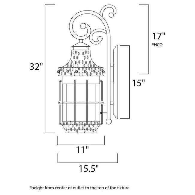 Maxim 30085CDCF - Nantucket 4 Light 32" Wall Sconce