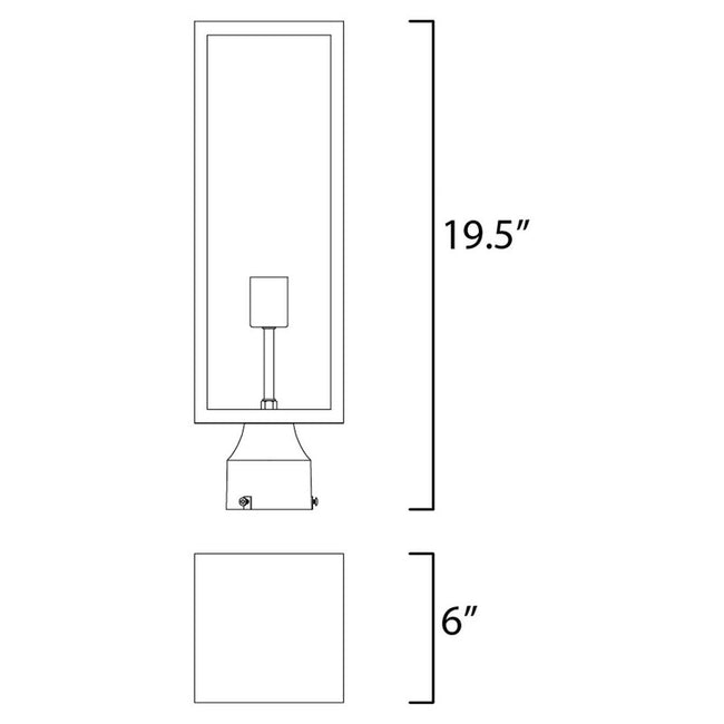 Maxim 30090CLDBZ - Catalina 1 Light 20" Post Light