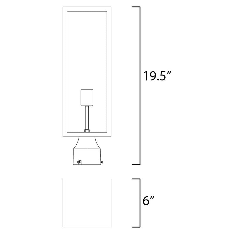 Maxim 30090CLDBZ - Catalina 1 Light 20" Post Light