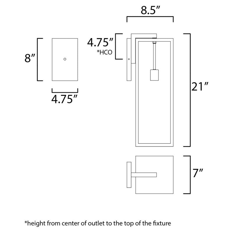 Maxim 30094CLDBZ - Catalina 1 Light 21" Wall Sconce