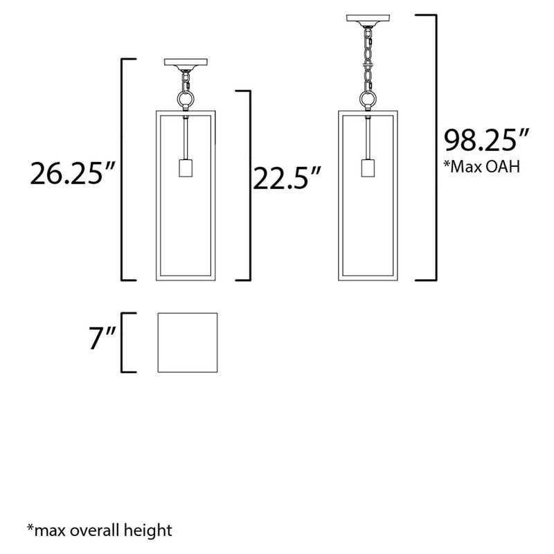 Maxim 30097CLDBZ - Catalina 1 Light 23" Pendant