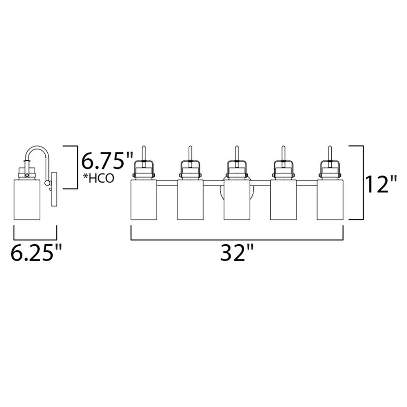Maxim 30173CLBZGLD - Magnolia 5 Light 32" Vanity Light