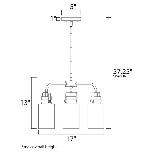 Maxim 30174CLBZGLD - Magnolia 3 Light 17" Pendant