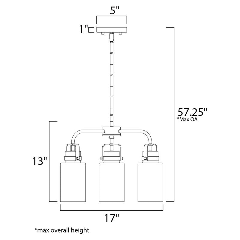Maxim 30174CLBZGLD - Magnolia 3 Light 17" Pendant