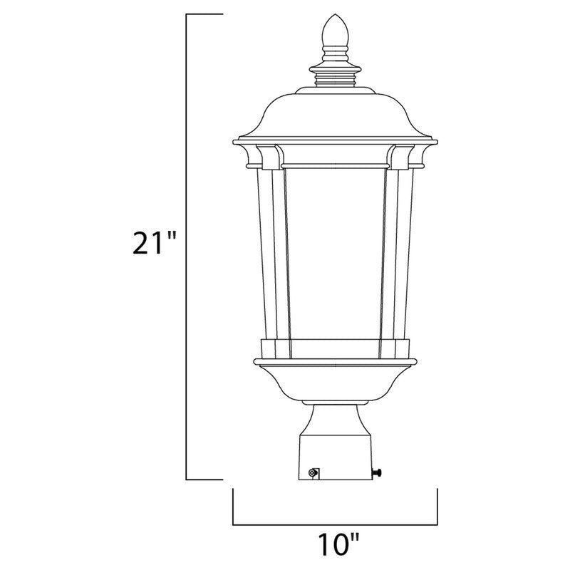 Maxim 3021CDBZ - Dover DC 3 Light 21" Post Light
