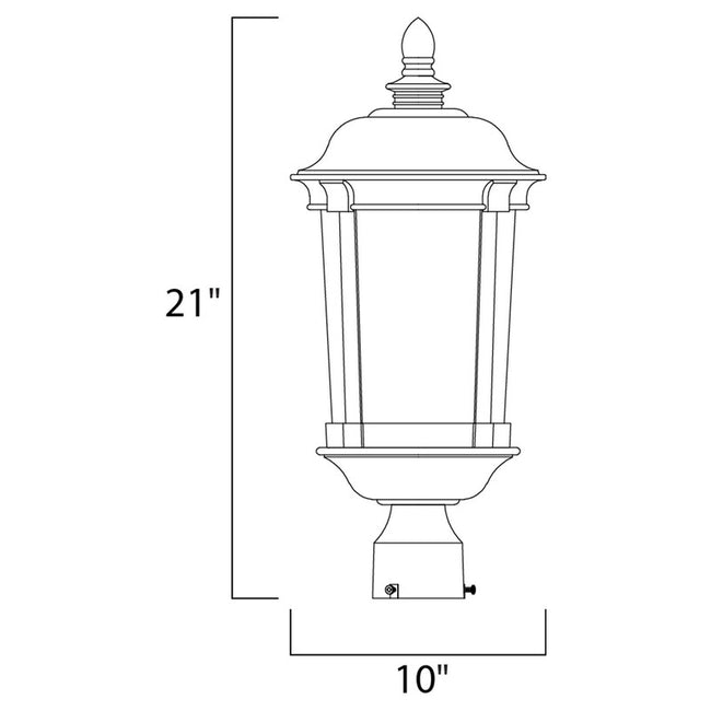 Maxim 3021CDBZ - Dover DC 3 Light 21" Post Light