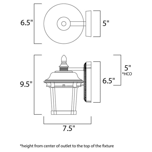 Maxim 3026CDBZ - Dover DC 1 Light 10" Wall Sconce