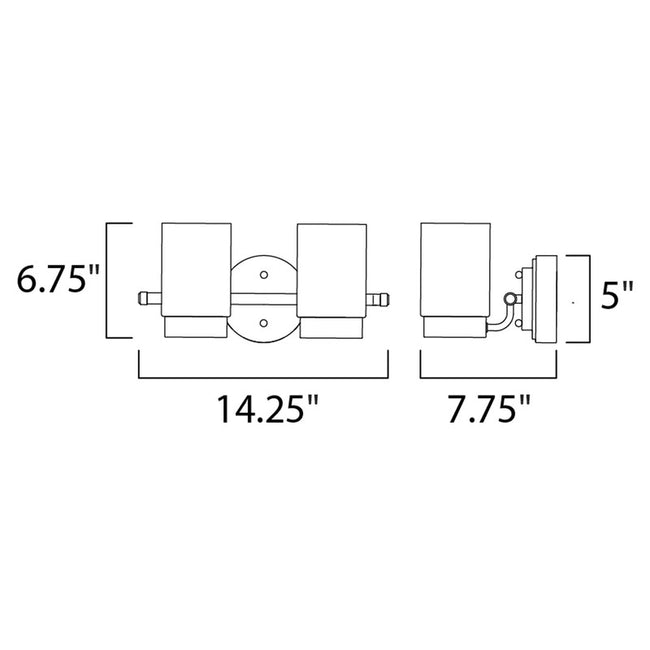 Maxim 30262CLFTSN - Mod 2 Light 14" Vanity Light