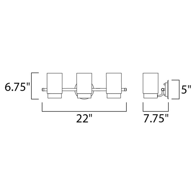 Maxim 30263CLFTSN - Mod 3 Light 22" Vanity Light