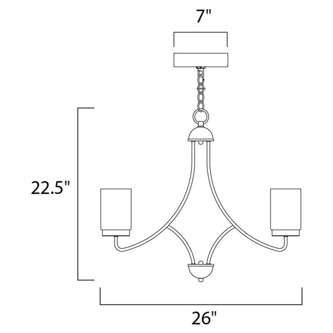 Maxim 30265CLFTSN - Mod 5 Light 26" Chandelier