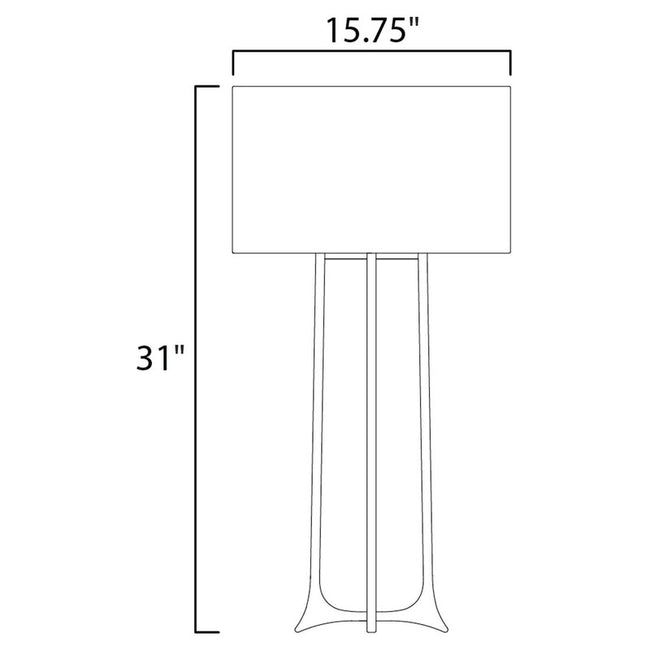 Maxim 30308CVNI - Anvil 1 Light 31" Table Lamp