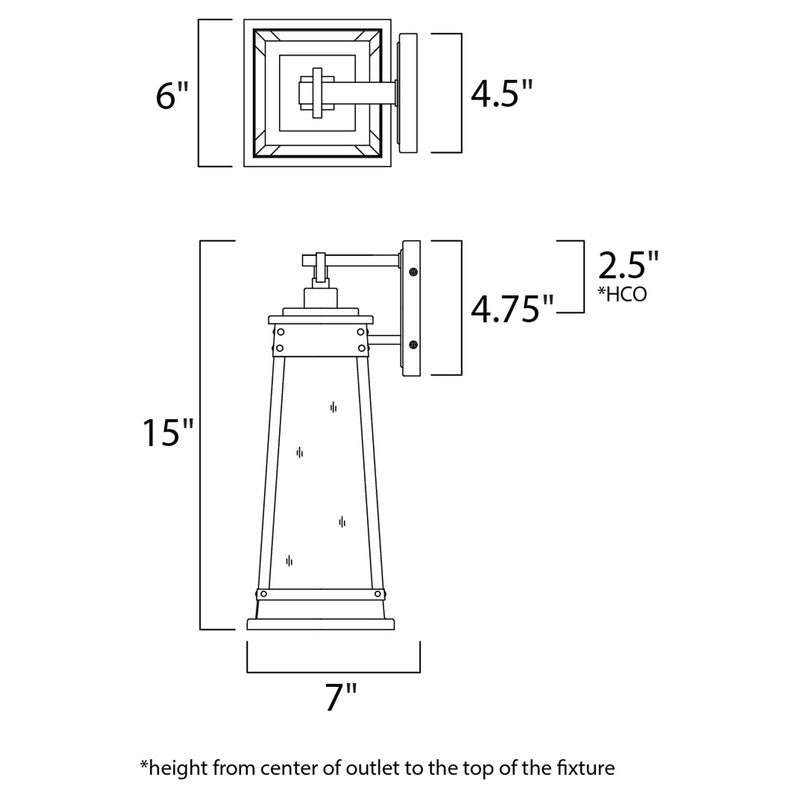Maxim 3043RPOLB - Schooner 1 Light 15" Wall Sconce