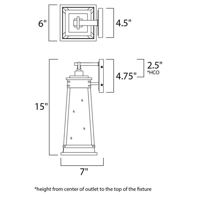 Maxim 3043RPOLB - Schooner 1 Light 15" Wall Sconce