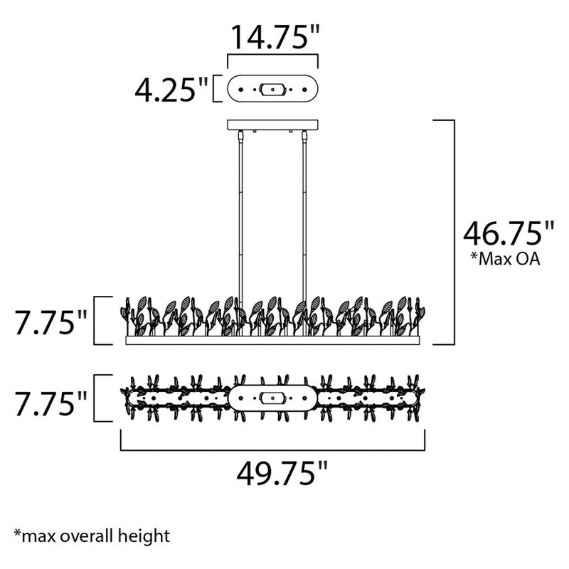 Maxim 30446CGGL - Crystal Garden 10 Light 50" Chandelier
