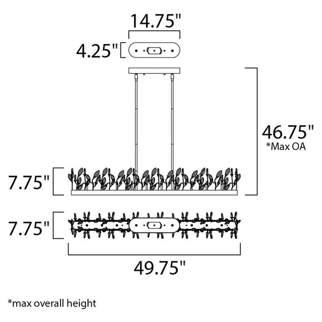Maxim 30446CGGL - Crystal Garden 10 Light 50" Chandelier