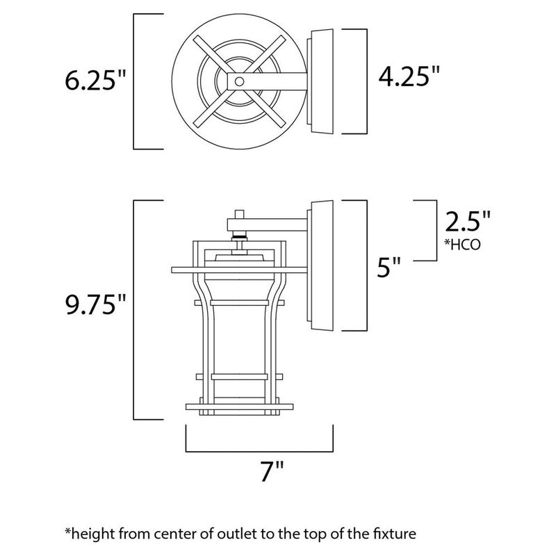Maxim 30482WGBO - Oakville 1 Light 10" Wall Sconce