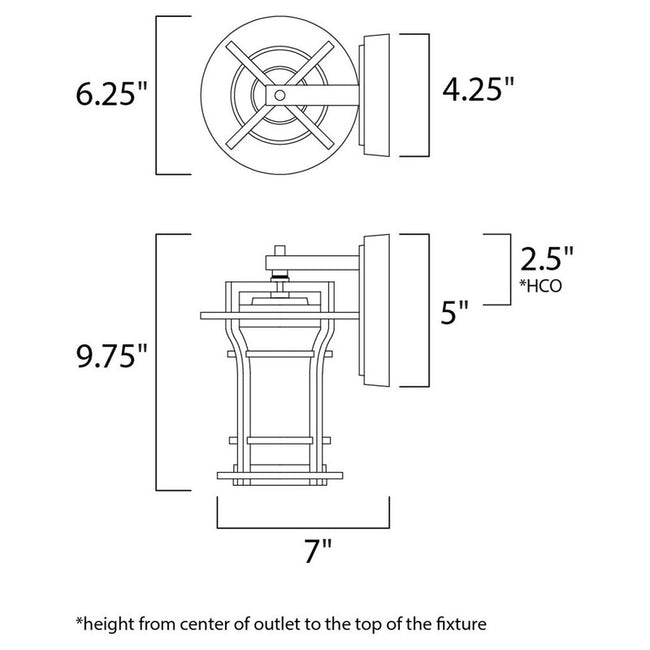 Maxim 30482WGBO - Oakville 1 Light 10" Wall Sconce
