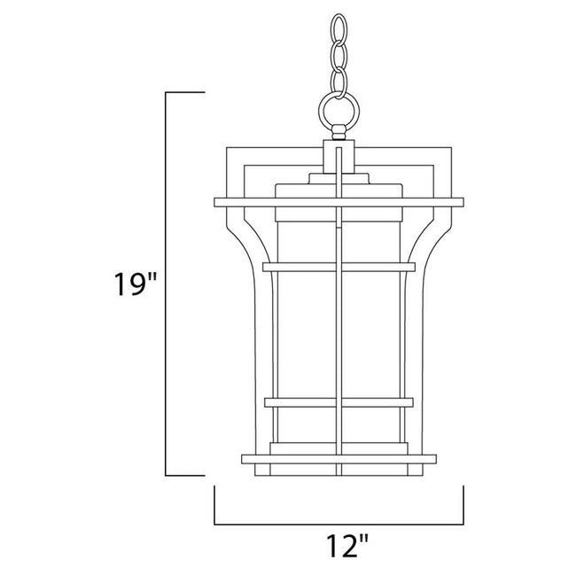 Maxim 30488WGBO - Oakville 1 Light 19" Pendant