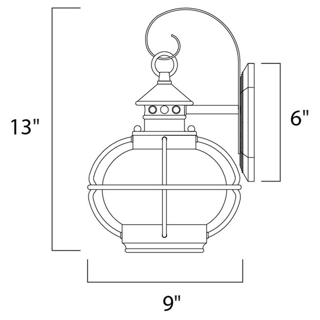 Maxim 30502CDOI - Portsmouth 1 Light 13" Wall Sconce