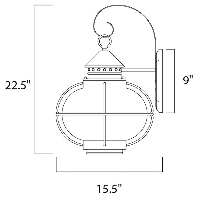 Maxim 30504CDOI - Portsmouth 1 Light 23" Wall Sconce