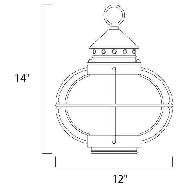 Maxim 30506CDOI - Portsmouth 1 Light 14" Pendant
