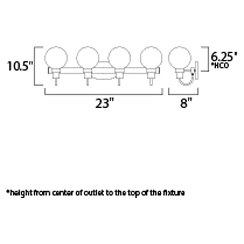 Maxim 30514CLBZSBR - Bauhaus 4 Light 33" Vanity Light