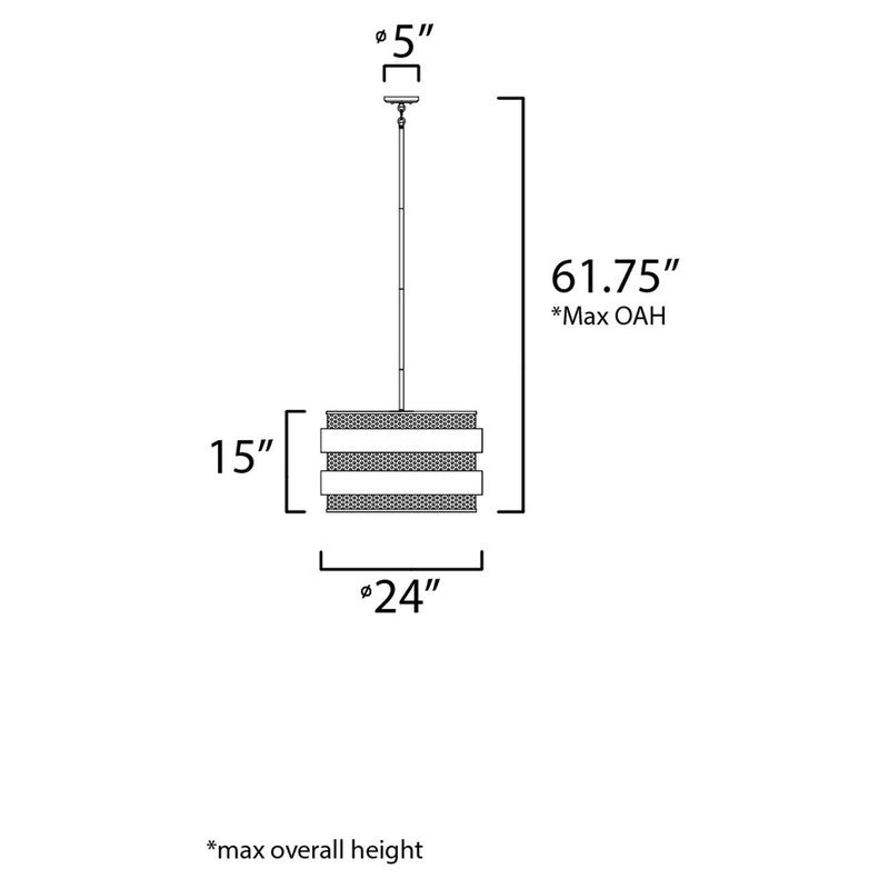 Maxim 31205OIAB - Caspian 6 Light 24" Pendant