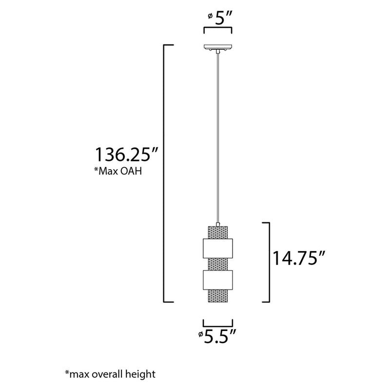Maxim 31209OIAB - Caspian 1 Light 15" Pendant