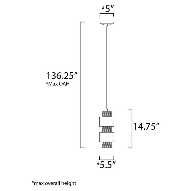Maxim 31209OIAB - Caspian 1 Light 15" Pendant